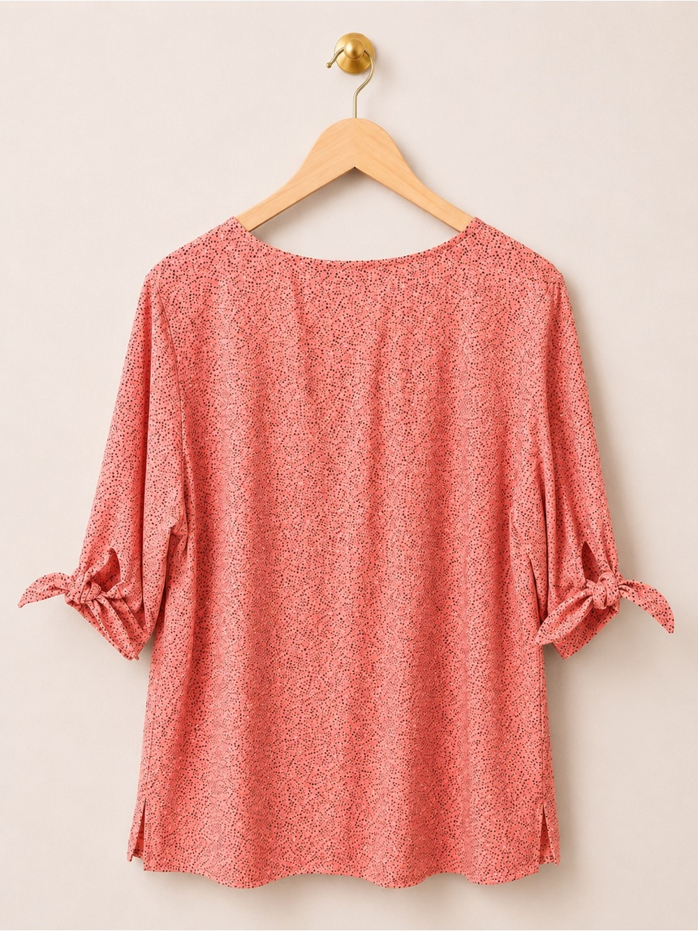 APT. 9 Coral Speckled Button Front Blouse Medium - Picture 2 of 3